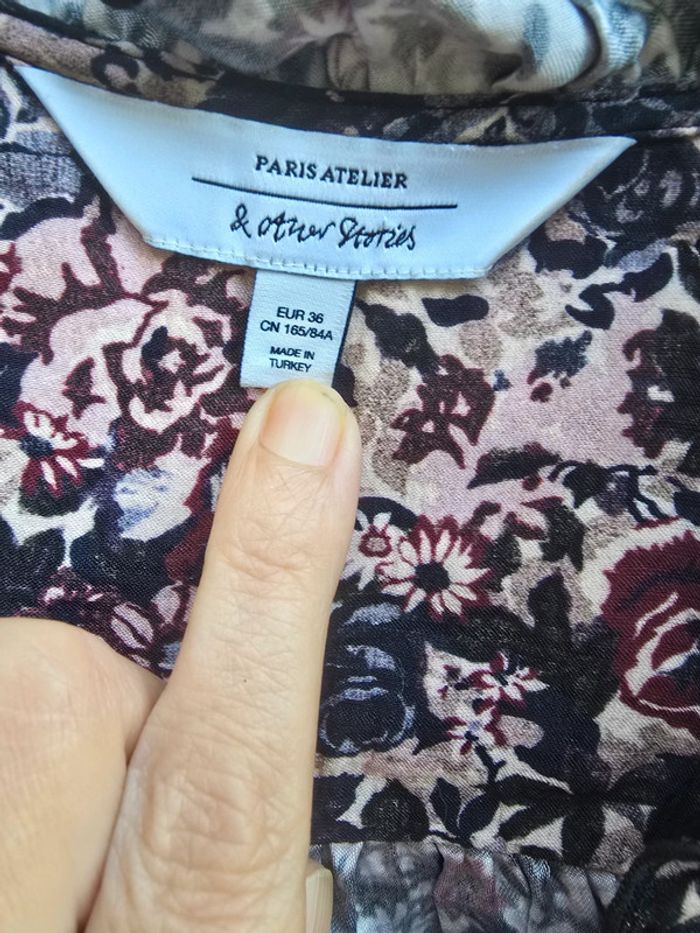 Blouse fleurie 🍒other Stories atelier paris🍒taille 36 - photo numéro 6
