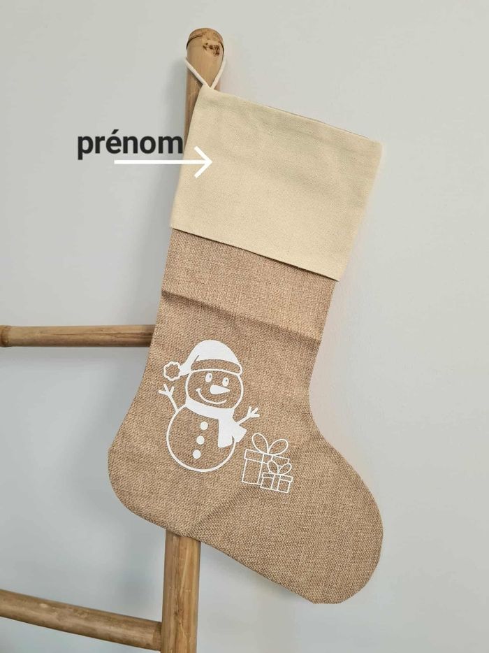 Chaussette de Noël personnalisable avec prénom