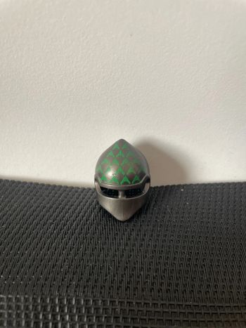 Playmobil casque chevalier gris et vert 3345 3841 armure moyen âge château citadelle forteresse