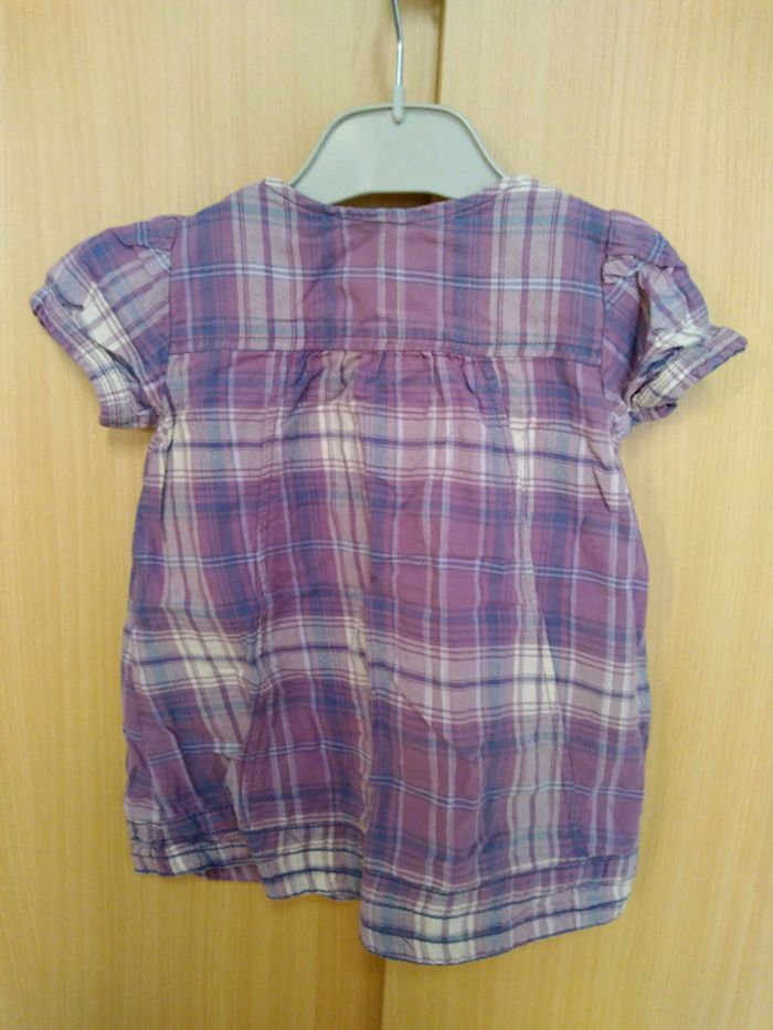 Robe-chemise à carreaux Zara Baby taille 9/12 mois. - photo numéro 2