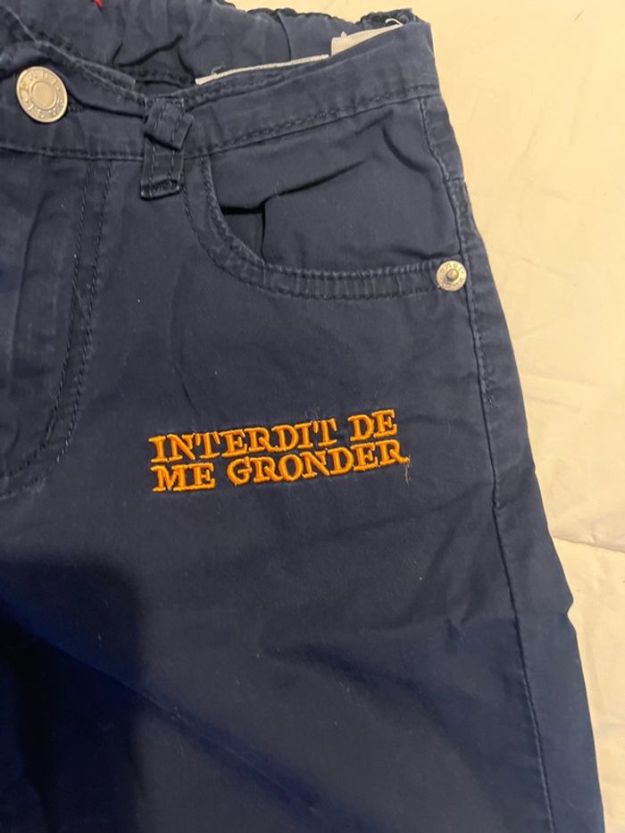 Pantalon garçon interdit de me gronder - photo numéro 2