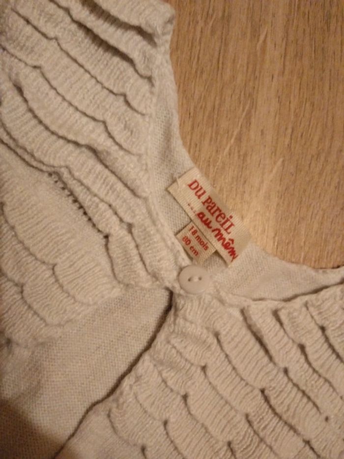 Gilet blanc 18 mois - photo numéro 3