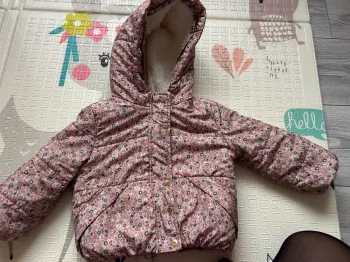 Doudoune floral fourré 2 ans