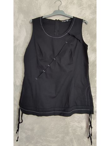 Blouse coton 3% elasthane, sans manches  T3