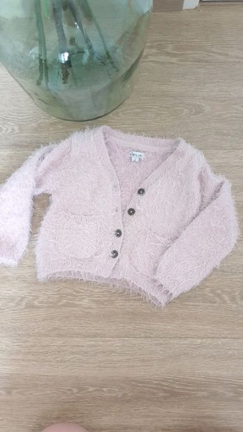 Gilet rose poudré