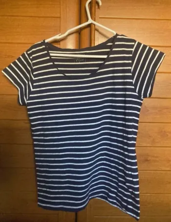 T-shirt femme marinière L Basic ligne à suivre