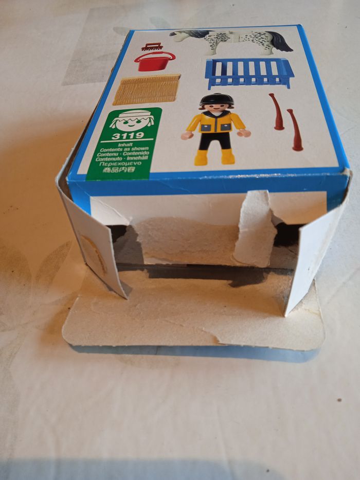 petite fille et poney Playmobil avec boite (vintage) - photo numéro 3