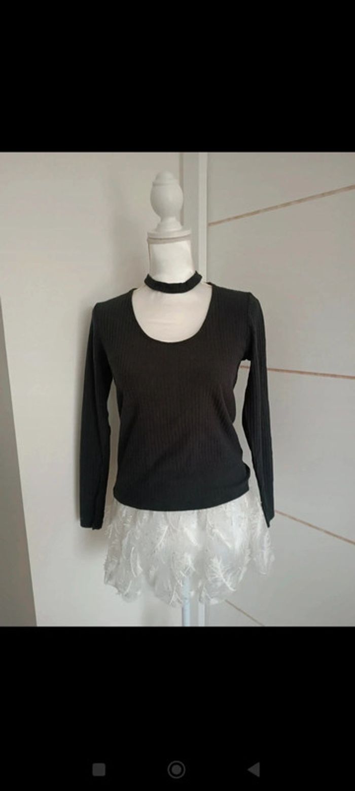 T-shirt col collier taille L Pimkie