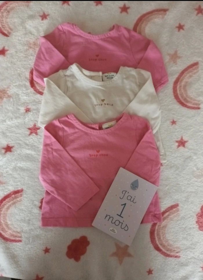 Lot de 3 t-shirts manches longues