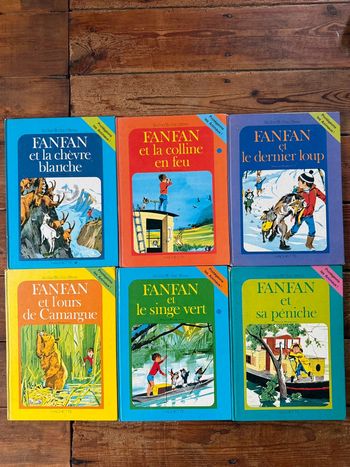 Lot de 6 livres anciens Fanfan Grands albums Hachette Pierre Probst (bd Caroline)