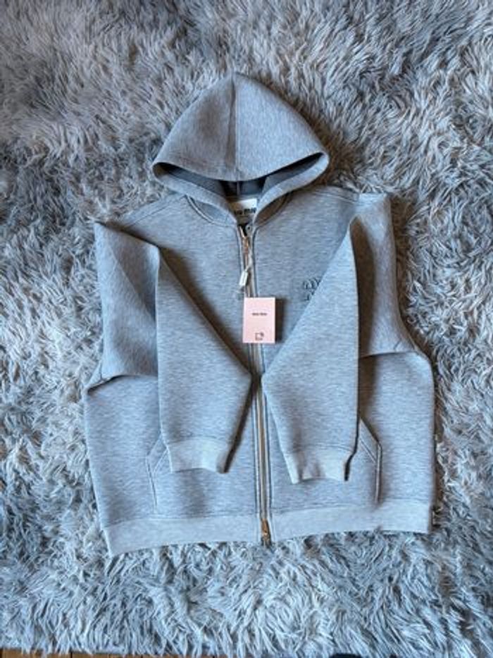 Gilet sweat à capuche Miu Miu