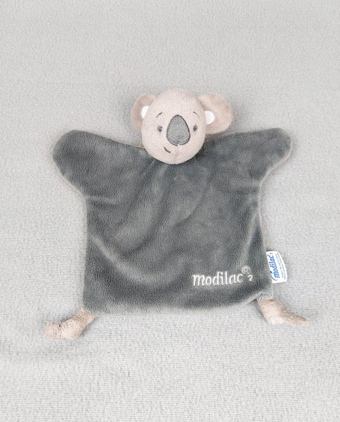 Doudou plat koala gris blanc MODILAC 2