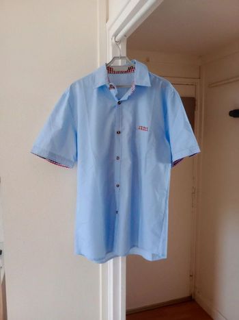 Chemisette homme L bleu c79