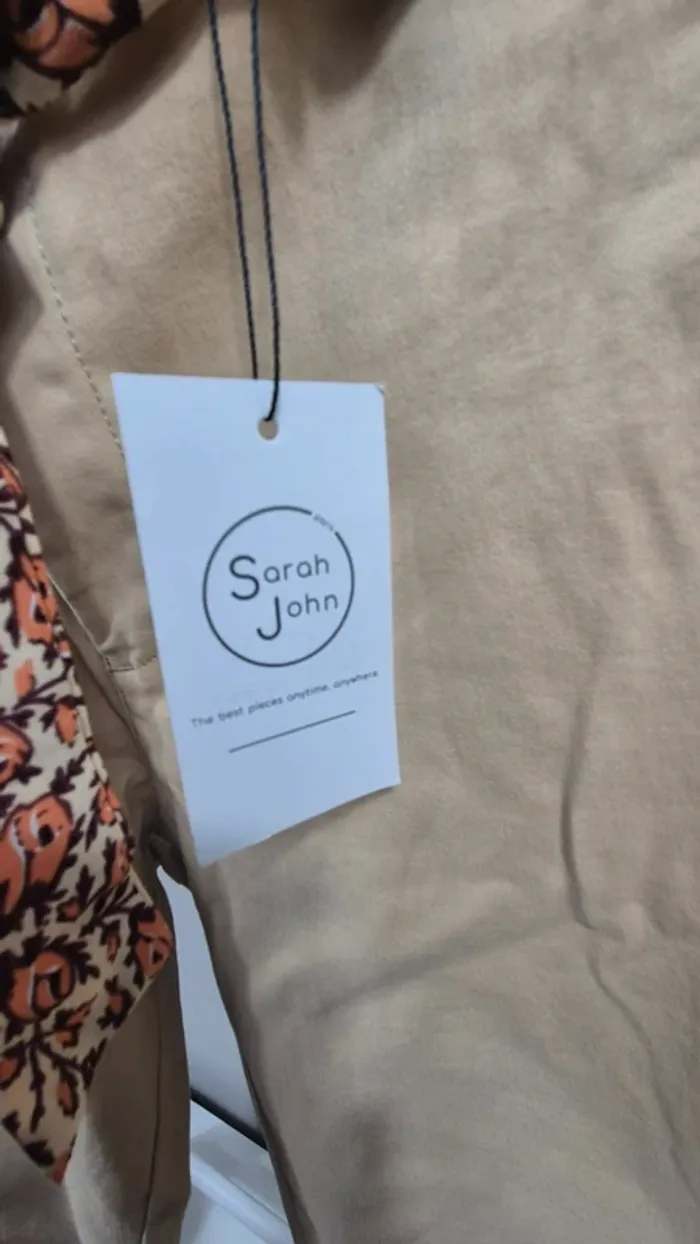 Pantalon Chino Femme Sarah John XL (42) + Ceinture Imprimée - A17 - photo numéro 3