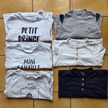 lot de 6 t-shirt manches longues