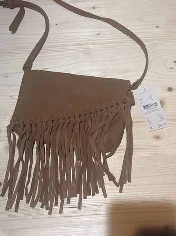 Sac à bandoulière camel à franges - Neuf avec étiquette
