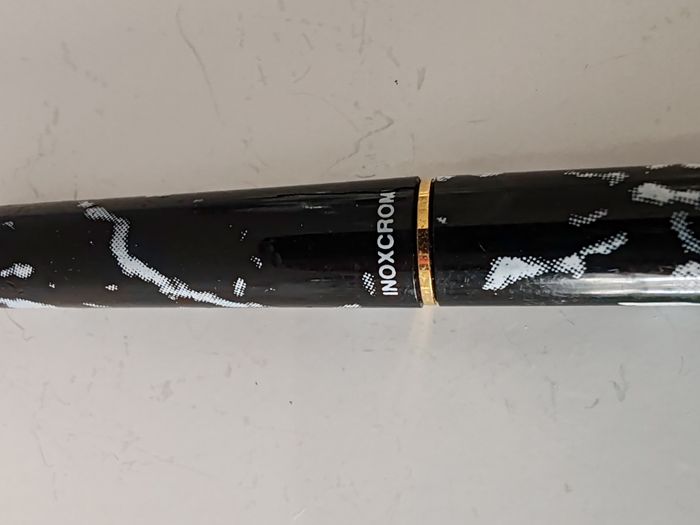 Stylo Plume noir marbré INOXCROM - photo numéro 2