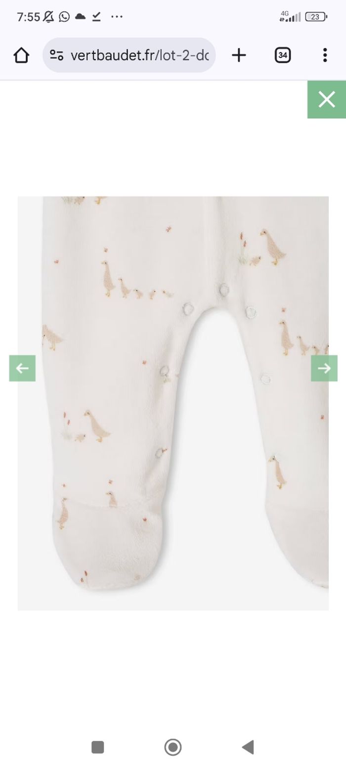 Pyjamas velours Verbaudet - photo numéro 3