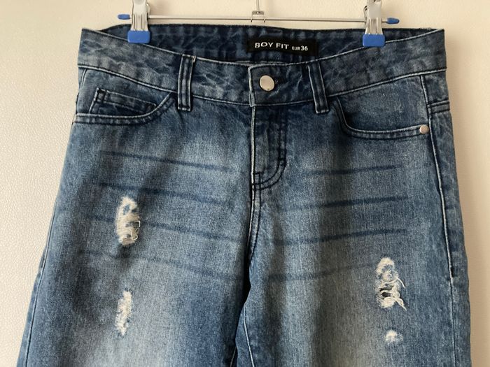 jeans droit troué coupe boy fit - photo numéro 3