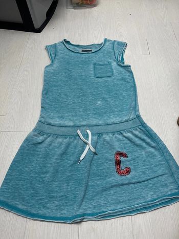 Robe en coton bleu turquoise, creeks 12 ans