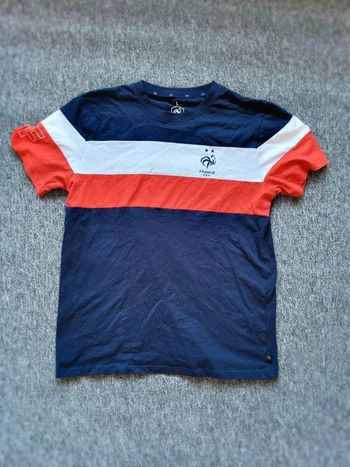 T-shirt Équipe de France FFF - Bleu Blanc Rouge - 2 Étoiles - Taille L - 100 % Coton