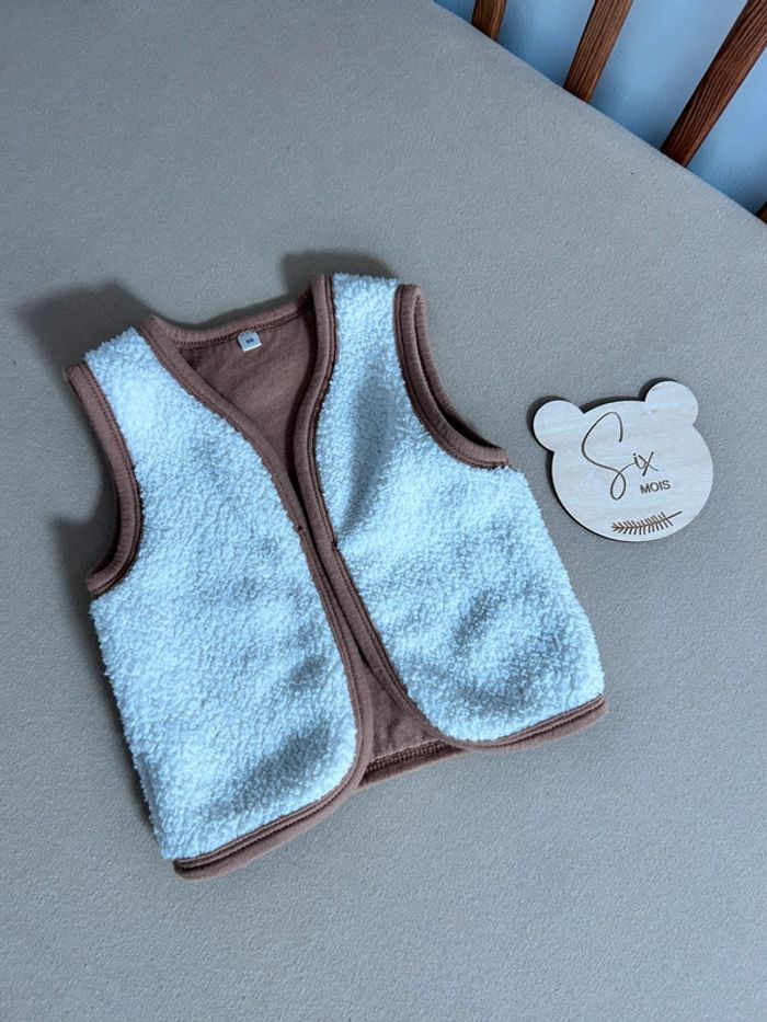 Gilet boléro polaire sans manches mixte unisexe 6 mois - photo numéro 4