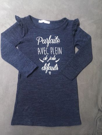 Robe pull manches longues Fille 5 ans Parfaite avec de jolis défauts Gémo