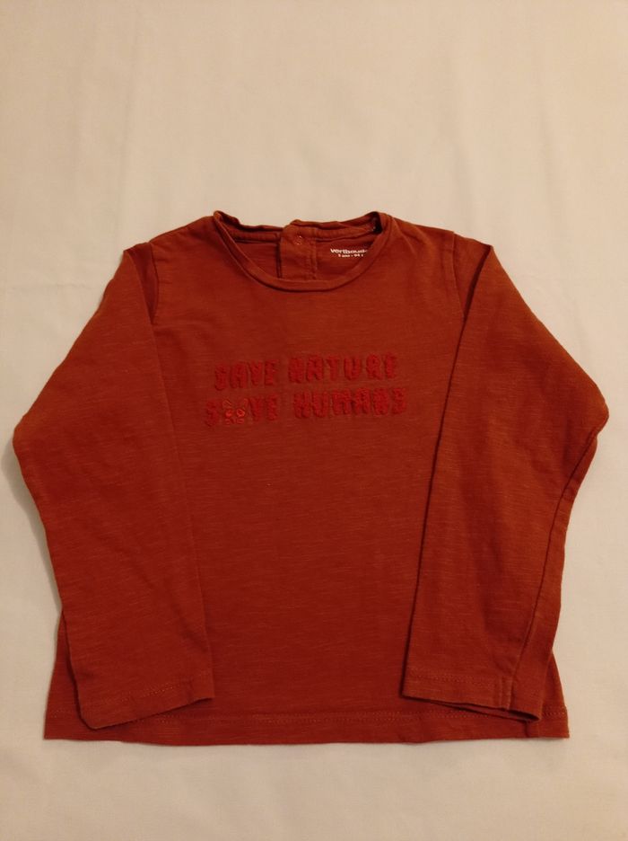 Polo manches longues marque Vertbaudet taille 3 ans 94 cm avec trois pressions dans le dos - photo numéro 4
