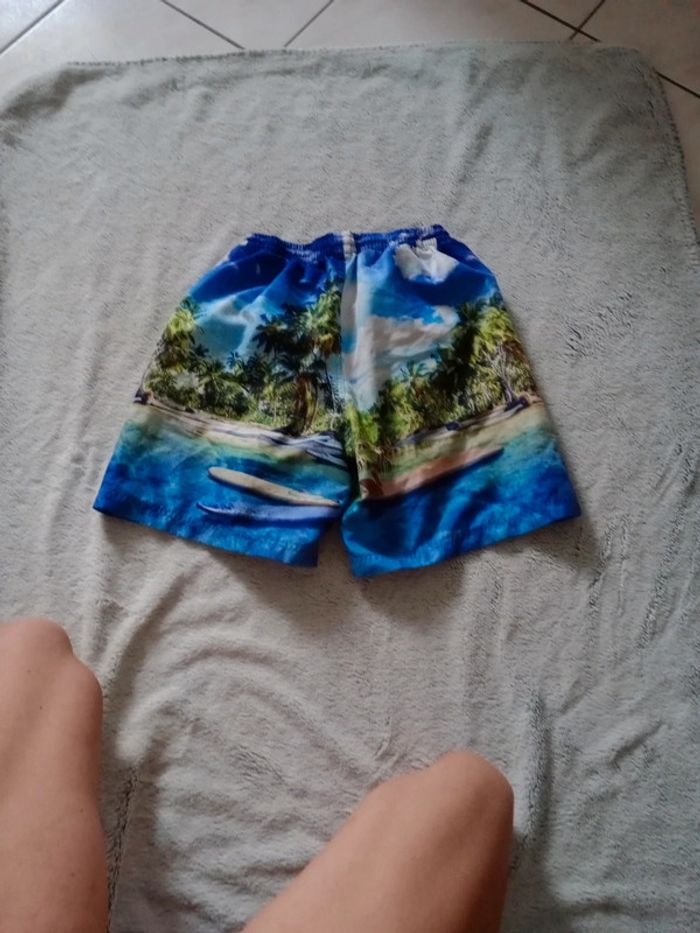 Short de bain homme taille s palmier c17 - photo numéro 5