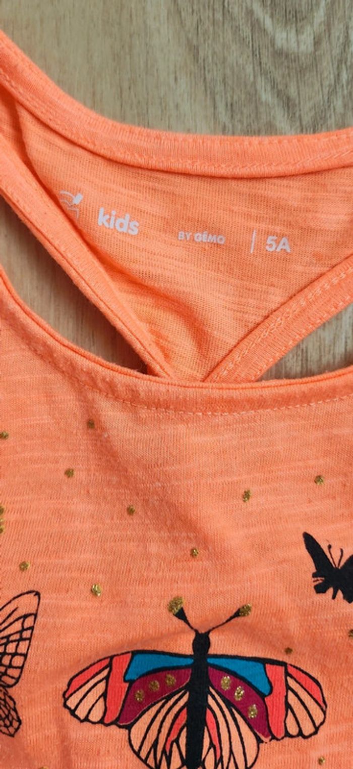 Robe d'été sans manches orange taille 5 ans Gémo - photo numéro 3