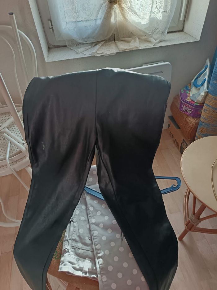 Pantalon Promod noir cuir 38 - photo numéro 4