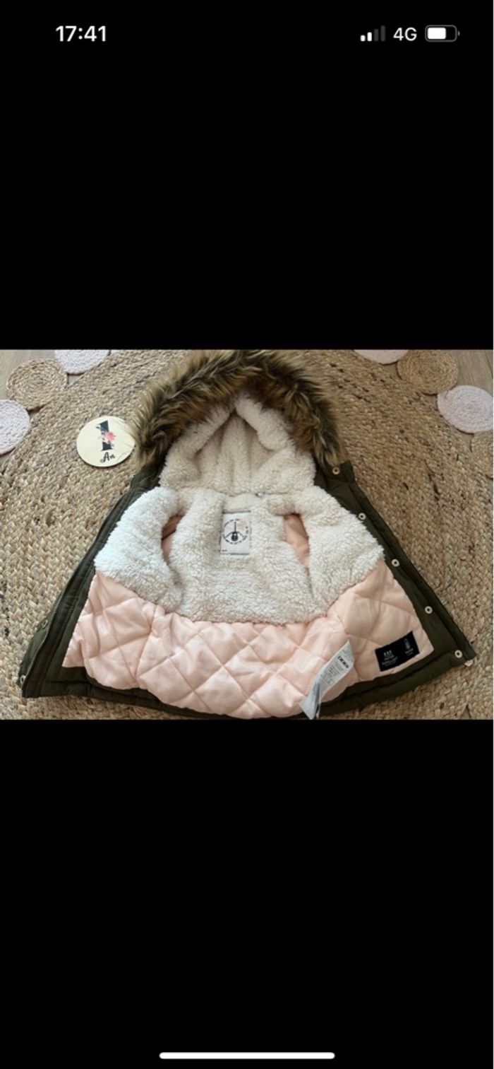 Manteau IKKS - 12 mois - Vert kaki - photo numéro 3