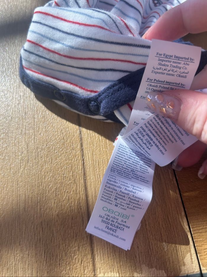 Lots de 3 bodies obaibi - photo numéro 2