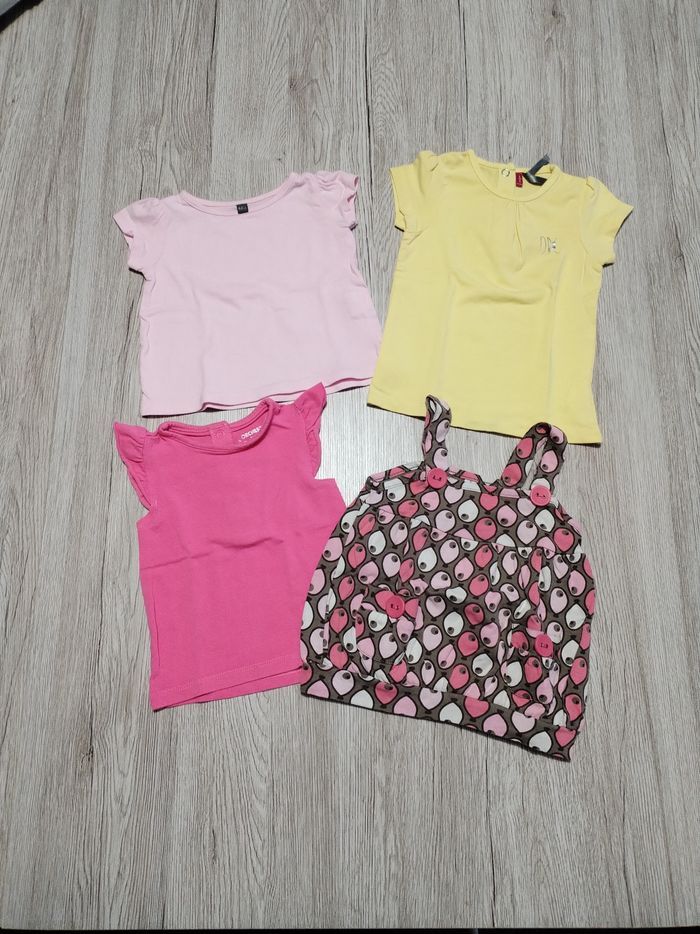 Lot de 4 t-shirts été 3 mois fille