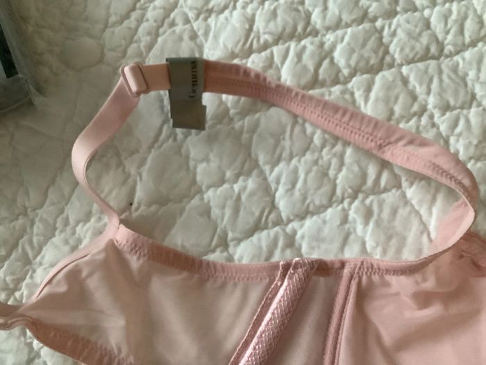 Soutien-gorge voile/mesh Gemma rose neuf étiquette boîte taille 95E - photo numéro 4