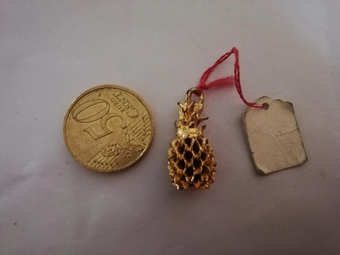 Magnifique pendentif vintage ananas Neuf