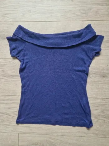 Tshirt Morgan violet épaules dénudées taille S