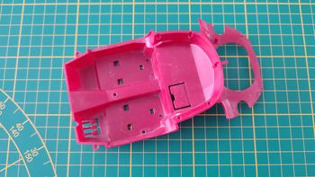 Intérieur rouge pièce détachée miniature Burago Mercedes 300 SL 1954 1/18 1/18e #B16