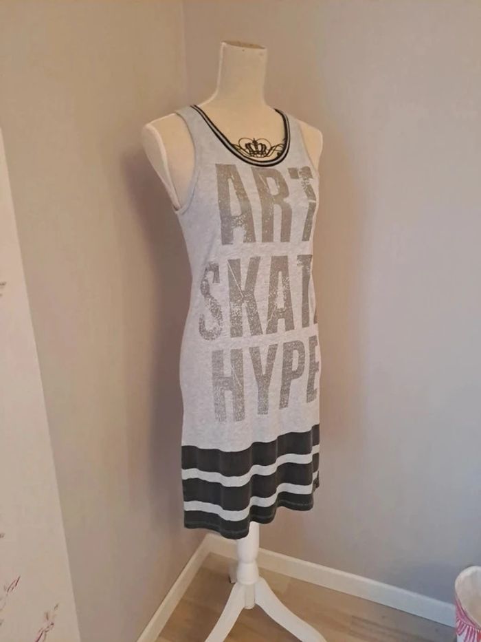 Robe débardeur coton ikks grise t.M - photo numéro 2