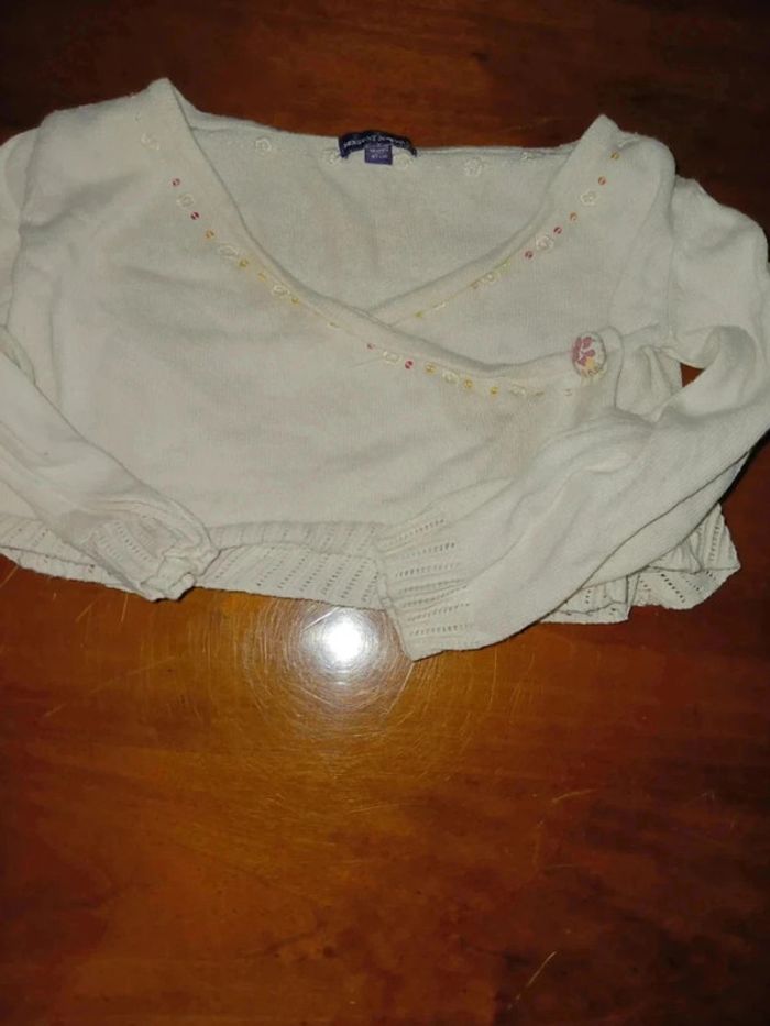 Boléro blanc 18 mois sergent major