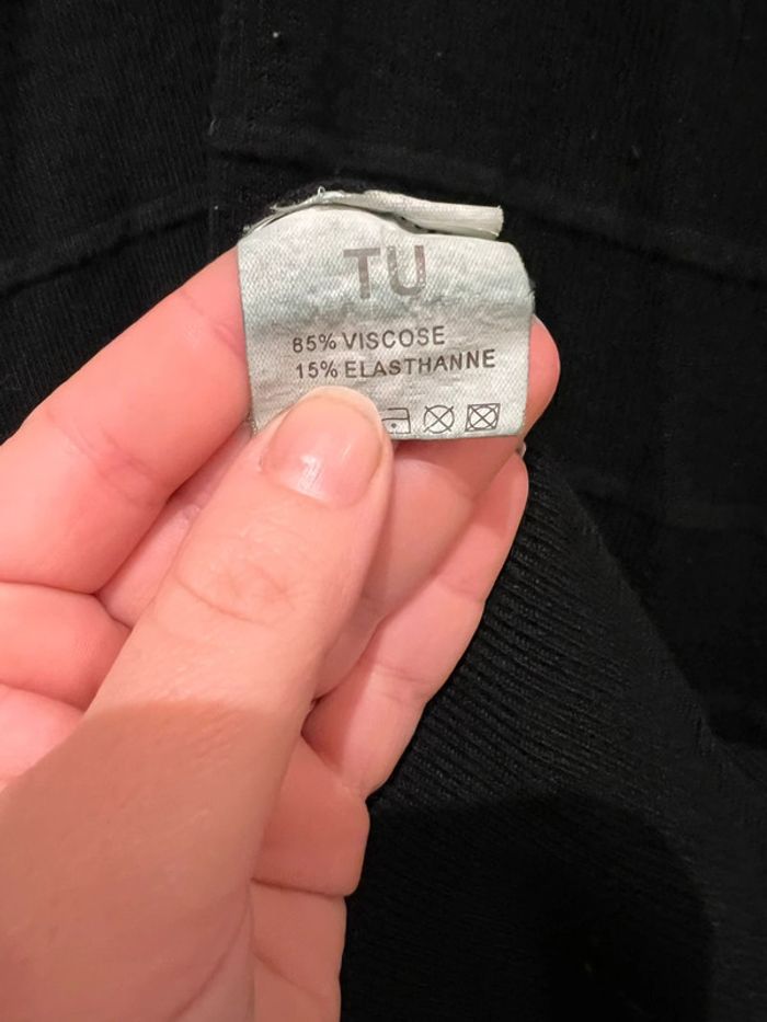 Robe longue moulante noire taille unique - photo numéro 2