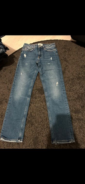 jean femme droit bleu zara 34