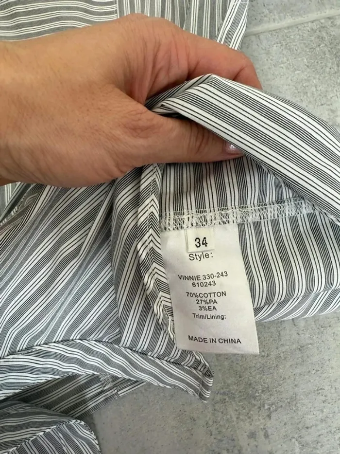 Chemise Dawn x Dare lignée blanche et grise taille XS parfait état - photo numéro 11
