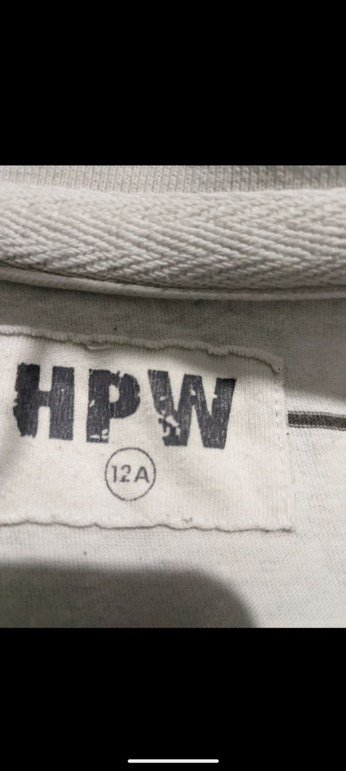 Polo HPW blanc à rayures. Taille 12 ans. - photo numéro 4