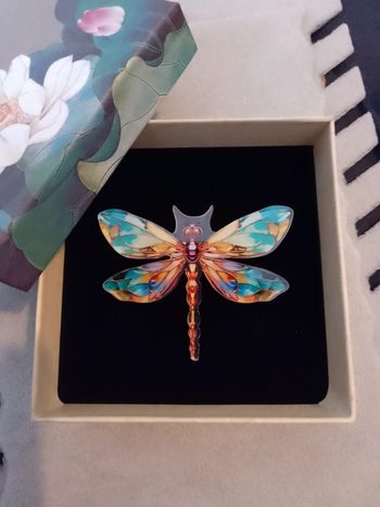 Broche libellule vintage