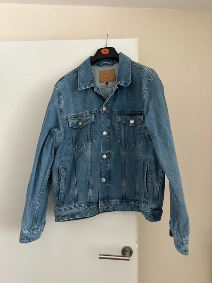 veste en jean bleu - photo numéro 2