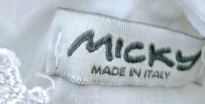 Robe courte ou tunique blanche fleurs bleues Micky Taille 38/40 Neuve - photo numéro 6