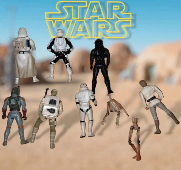Lot figurines Star Wars kenner 1995 véhicule Droid Luke storm troopers - photo numéro 11