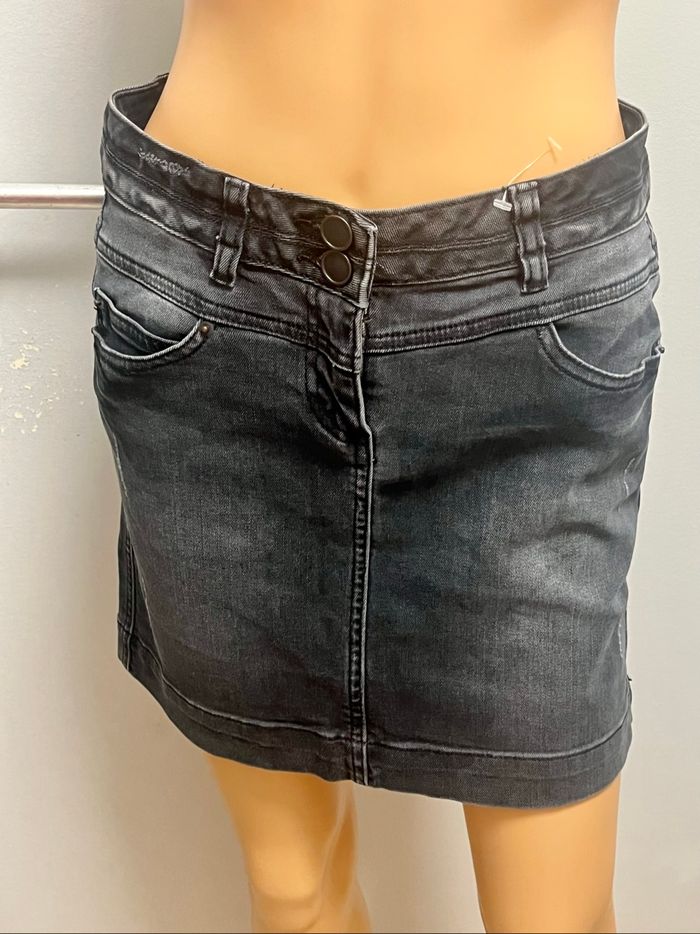 Jupe en jean gris camaïeu