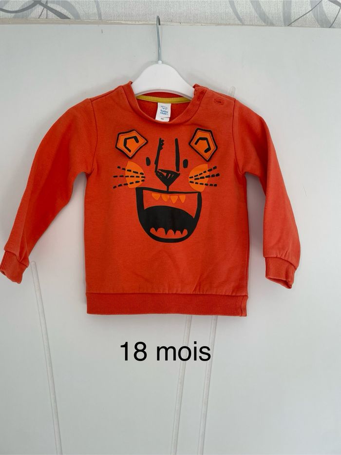 Pull orange 18 mois